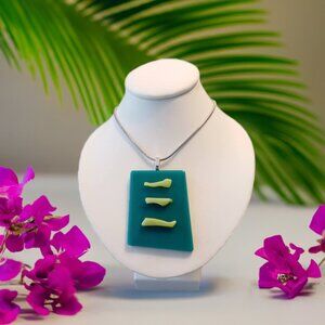 Asymmetrical festival style textured pendant necklace, Unique colorful jewelry